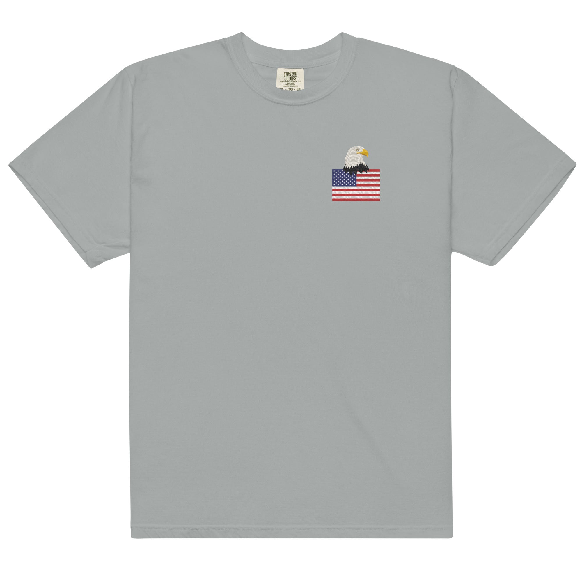 USA Bald Eagle & Flag Embroidered T-Shirt